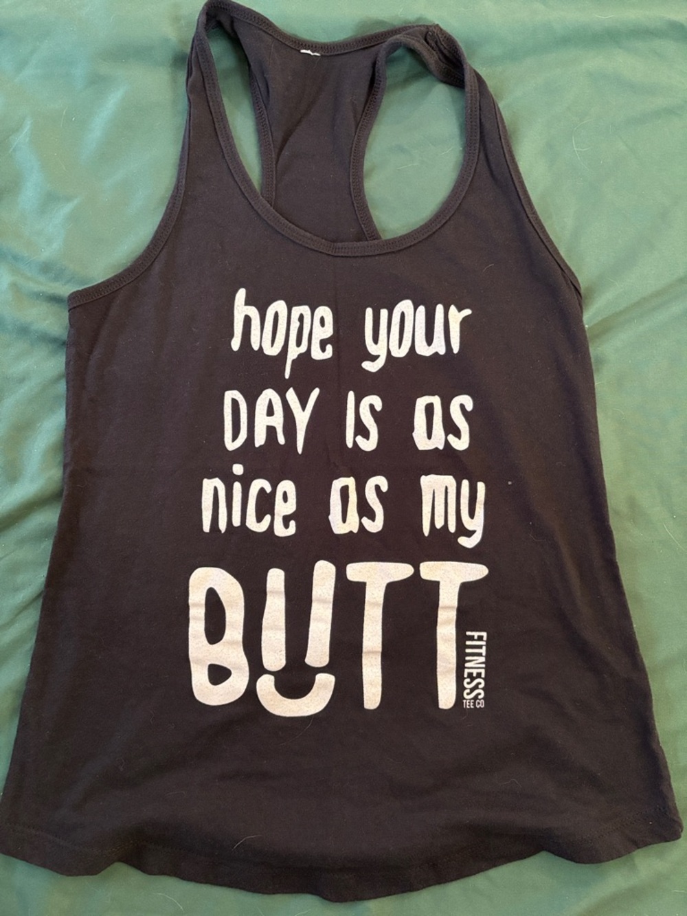 Black Graphic Racerback Tank Top